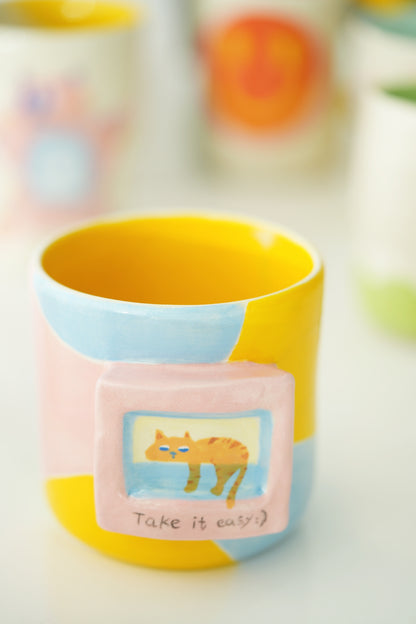 TV cat mug