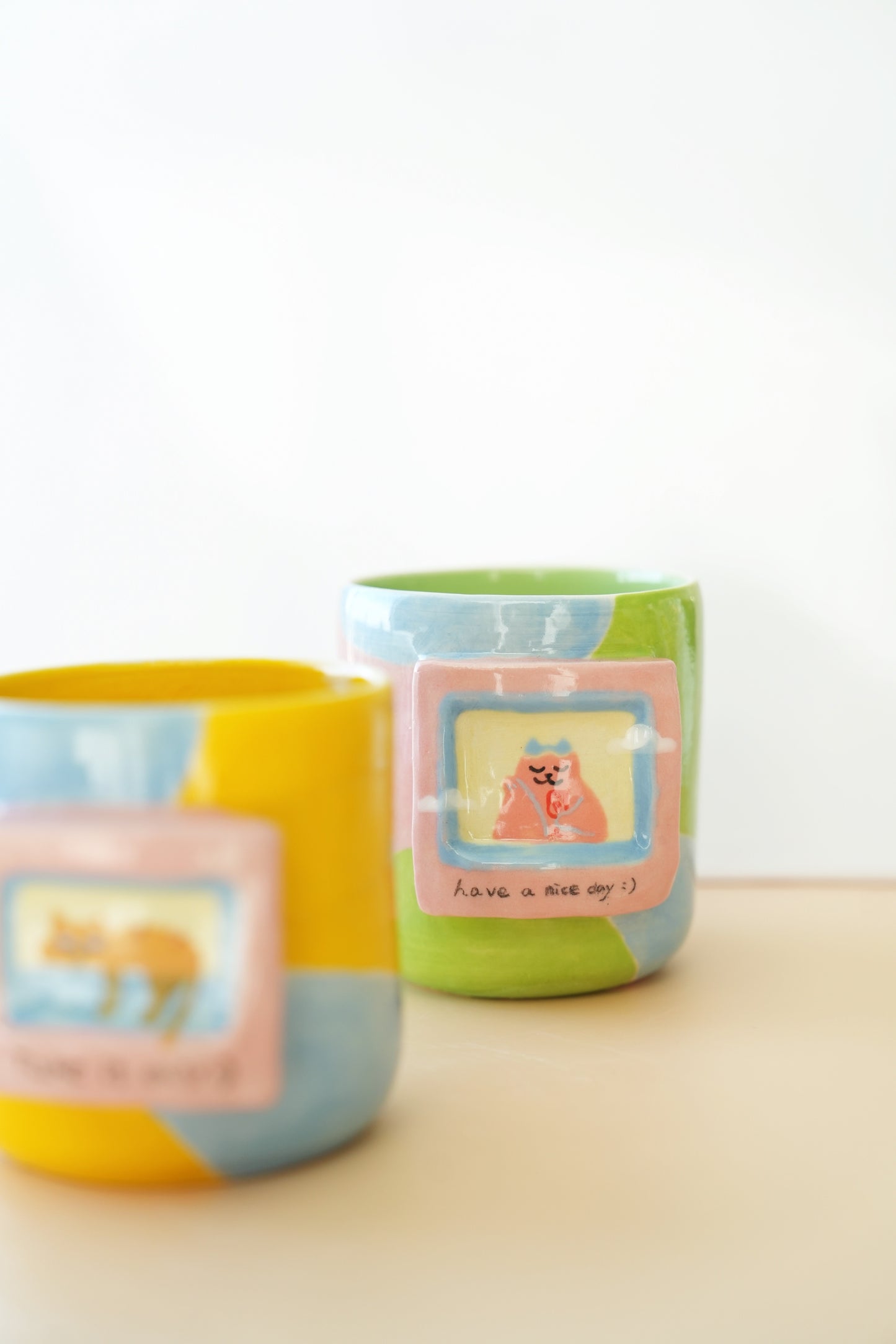 TV cat mug