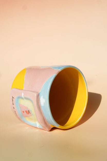 TV cat mug